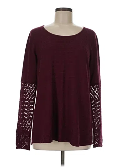 Pre-owned Grace & Lace Pullover Sweater In Burgundy