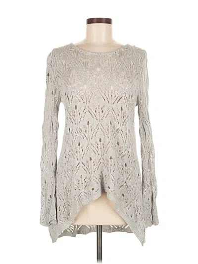 Pre-owned Grace & Lace Pullover Sweater In Silver
