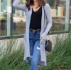 Grace & Lace Ribbed Duster In Grey In Grey