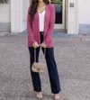 Grace & Lace Ribbed Knit Cardigan In Pink In Pink