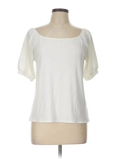 Grace & Lace Short Sleeve Blouse In White