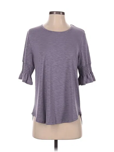 Pre-owned Grace & Lace Short Sleeve Top Purple Boatneck Tops