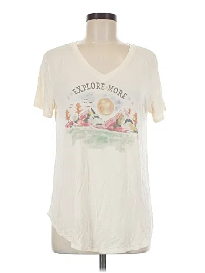 Pre-owned Grace & Lace Short Sleeve T-shirt In Ivory