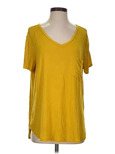 Pre-owned Grace & Lace Short Sleeve T-shirt In Yellow