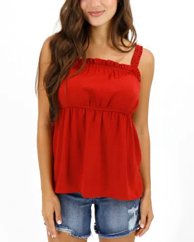 Grace & Lace Simply Sweet Cami Top In Paprika In Red