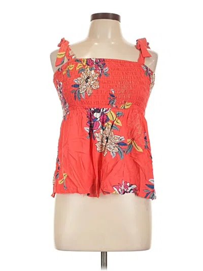 Pre-owned Grace & Lace Sleeveless Blouse In Orange