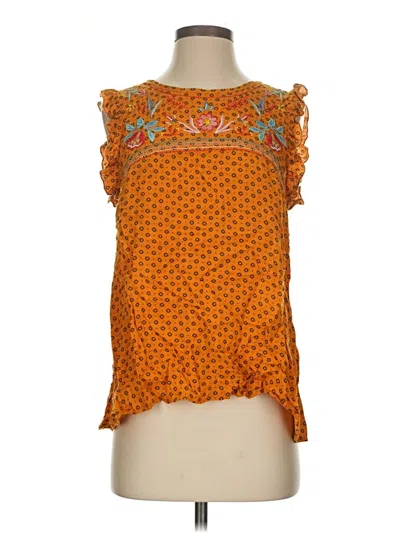 Pre-owned Grace & Lace Sleeveless Blouse In Orange