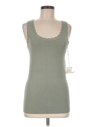 Grace & Lace Sleeveless Top Green Sweetheart Neckline Tops