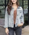 Grace & Lace Soft Wash Denim Jacket In Light Wash In Blue