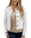 Grace & Lace Soft Wash Denim Jacket In White In White