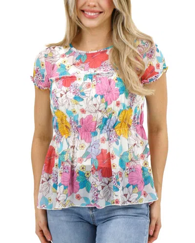 Grace & Lace Sweet Sangria Top In Multi Color