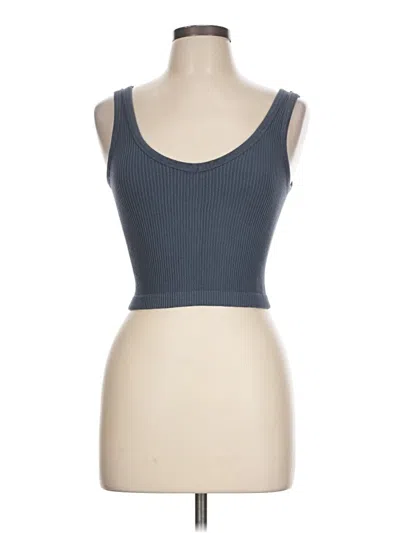 Pre-owned Grace & Lace Tank Top Blue Strapless Neckline Tops