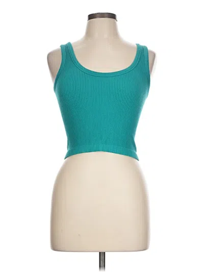 Pre-owned Grace & Lace Tank Top Teal Strapless Neckline Tops