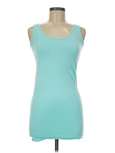 Pre-owned Grace & Lace Tank Top Teal Strapless Neckline Tops In Blue