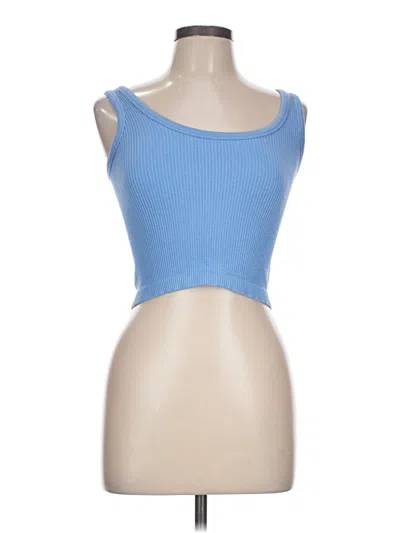 Pre-owned Grace & Lace Tube Top Blue Strapless Neckline Tops