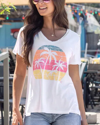 Grace & Lace Vip Favorite Palm Trees Tee In White