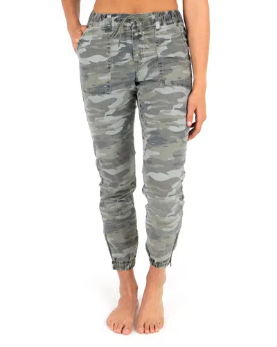 Grace & Lace Women's Sueded Twill Joggers In Vintage Camo In Multi