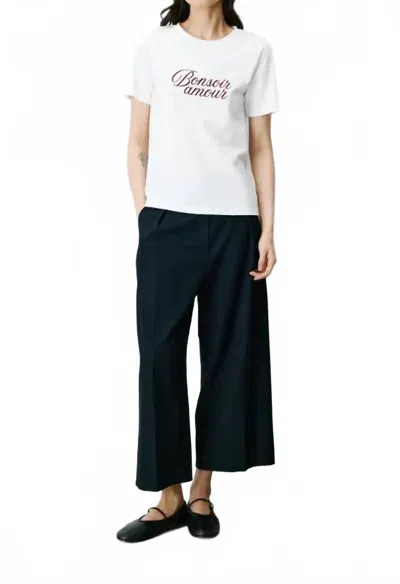Grace & Mila Bonsoir Amour T-shirt In Ivoire In Multi