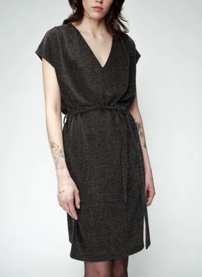 Grace & Mila Bright Lights Belted Dress In Black