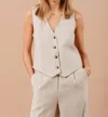 Grace & Mila Mathieu Vest In Beige In Beige