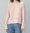 Grace & Mila Naurine Embroidered Sweater In Light Pink In Pink