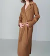 Grace & Mila Noemie Tie Overcoat In Camel In Brown