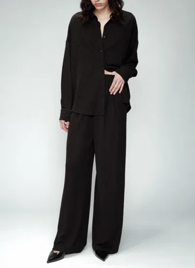 Grace & Mila Opium Knit Lurex Pant In Black