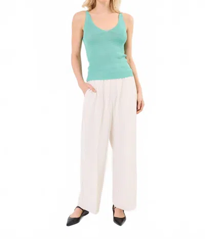 Grace & Mila Paillette Top In Aqua In Blue