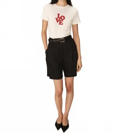 Grace & Mila Pastel Trouser Shorts In Black