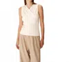 Grace & Mila Pure Sleveless Top In Ecru In White