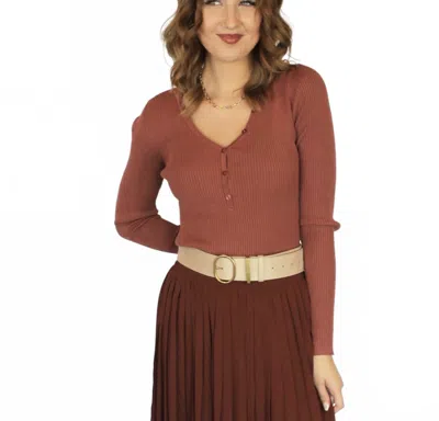 Grace & Mila Saturnin Ribbed Sweater In Rose In Multi
