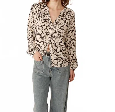 Grace & Mila Vines And All Blouse In Cream/black
