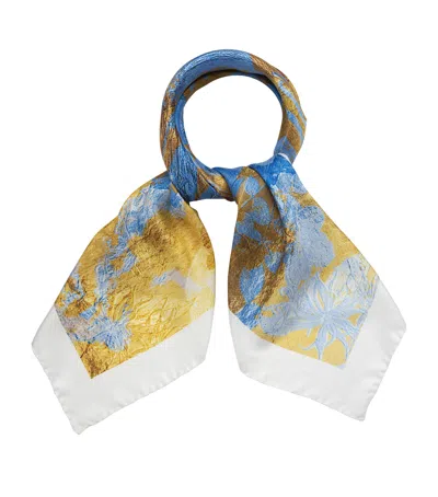 Grace De Monaco Silk Cote D'azur Scarf In Multi