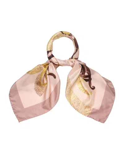 Grace De Monaco Silk The Promenade Scarf In Pink