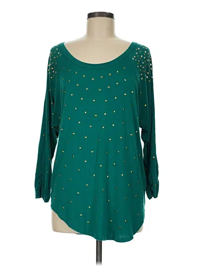 Pre-owned Grace Elements 3/4 Sleeve Blouse In Teal