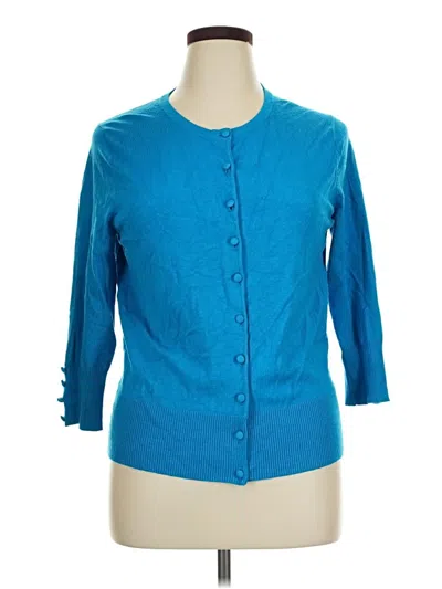 Pre-owned Grace Elements Cardigan Sweater In Blue