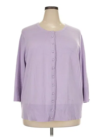 Pre-owned Grace Elements Cardigan Sweater In Purple