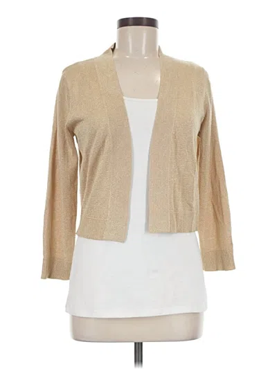 Pre-owned Grace Elements Cardigan Sweater In Tan