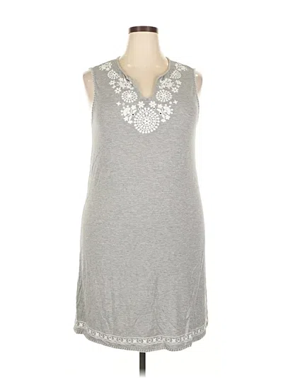 Pre-owned Grace Elements Casual Dress In Gray