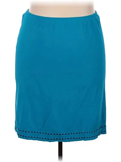 Pre-owned Grace Elements Casual Skirt In Teal