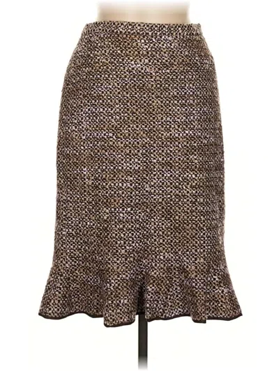 Pre-owned Grace Elements Formal Skirt In Brown