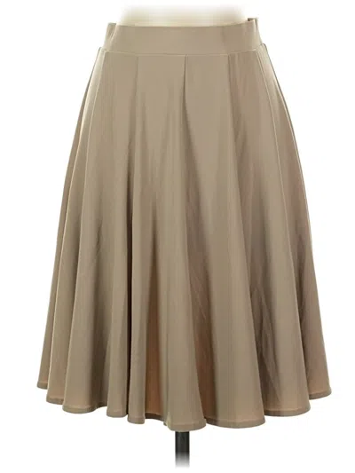 Pre-owned Grace Elements Formal Skirt In Tan