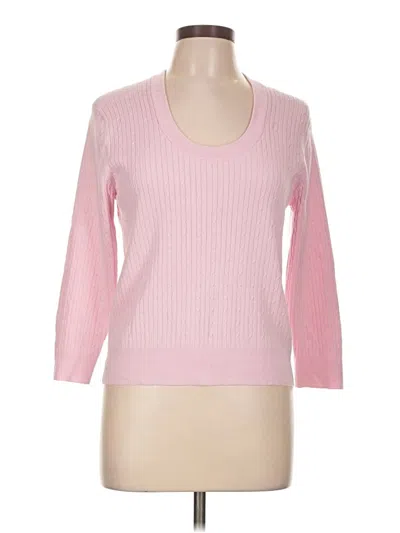 Pre-owned Grace Elements Silk Pullover Sweater In Pink