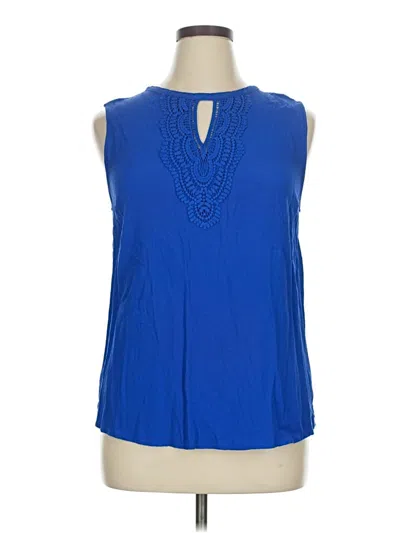 Pre-owned Grace Elements Sleeveless Blouse In Blue
