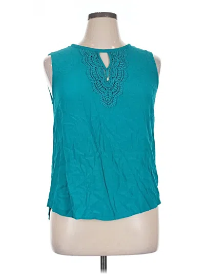 Pre-owned Grace Elements Sleeveless Blouse In Blue