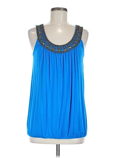 Pre-owned Grace Elements Sleeveless Blouse In Blue