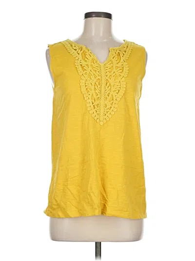 Pre-owned Grace Elements Sleeveless Blouse In Yellow
