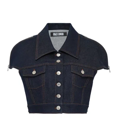 Grace Elwood Cape Denim Jacket