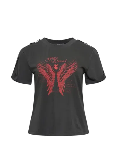 Grace Elwood Graphic-print T-shirt In Gray