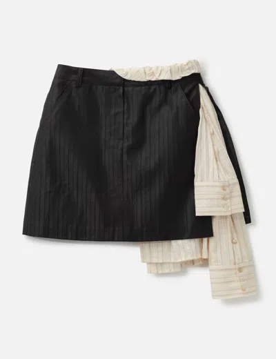 Grace Elwood Peek Out Shirt Skirt In Black